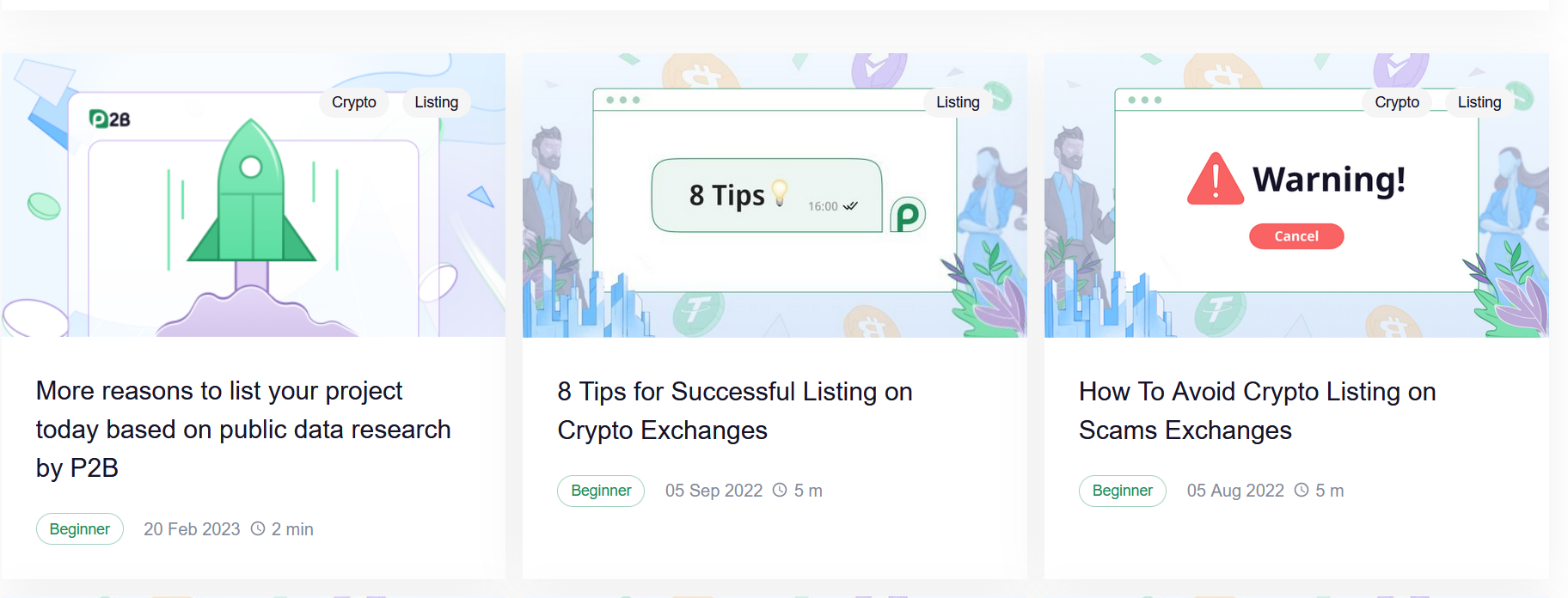 Listing overview