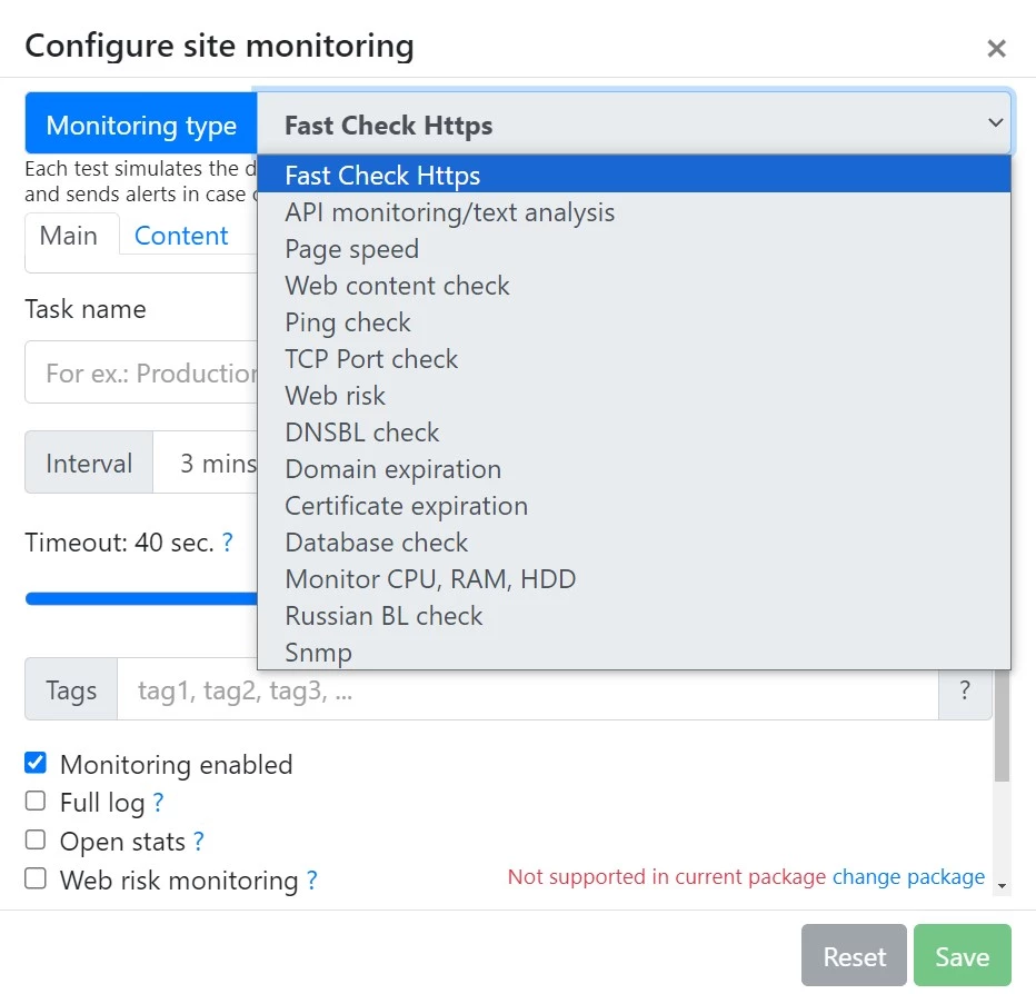 worldwide website availability test Host-tracker