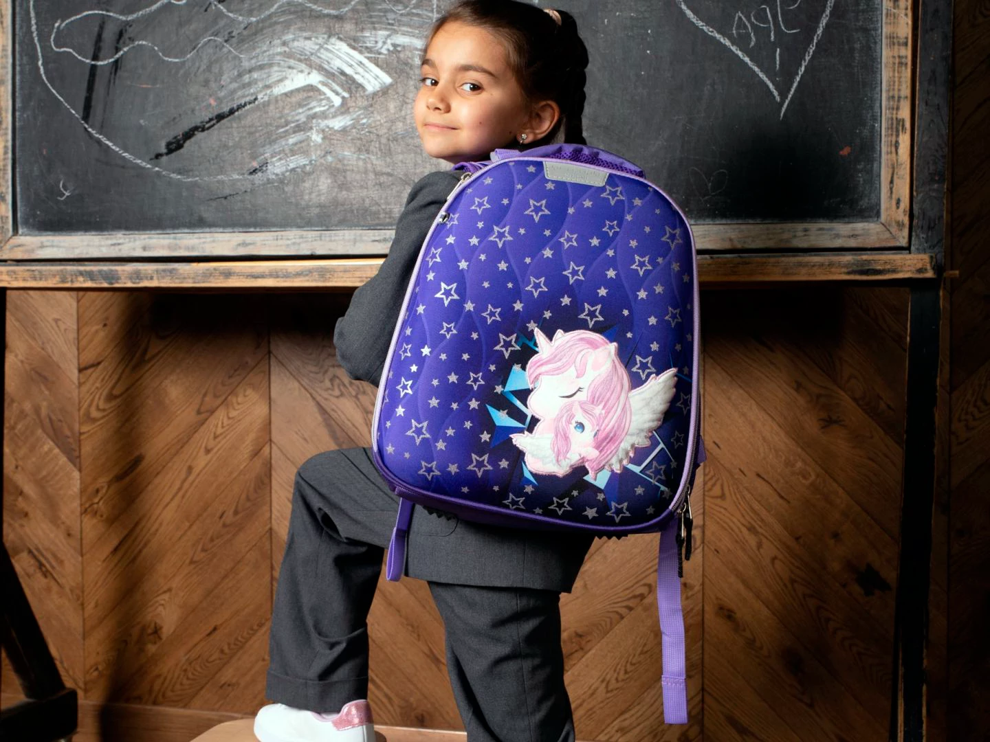 Шкільний рюкзак з однорогами для дівчаток від 7 до 11 років