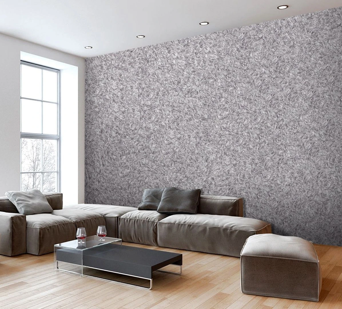 Жидкие обои в интерьере