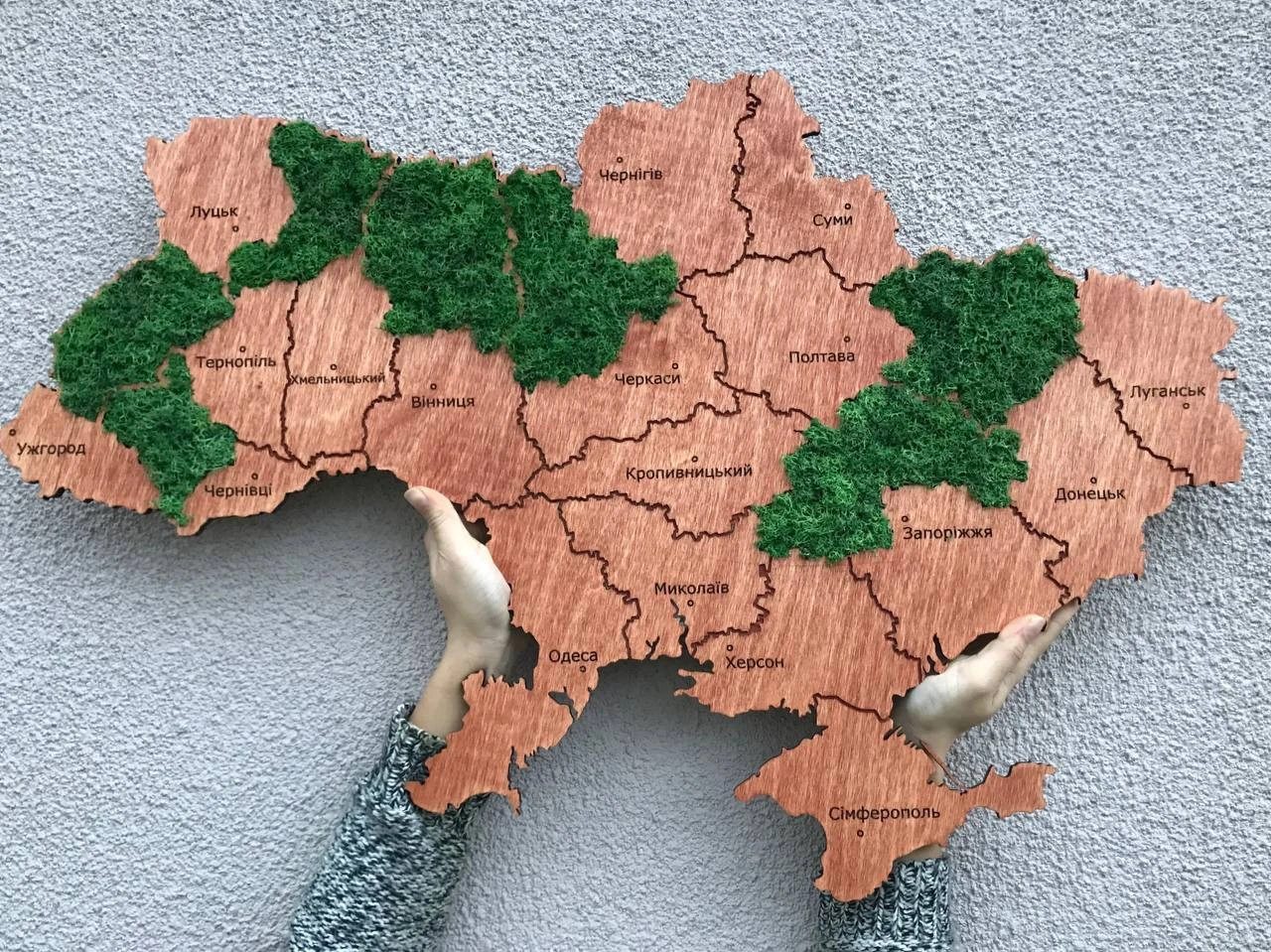 Карти з дерева на стіну