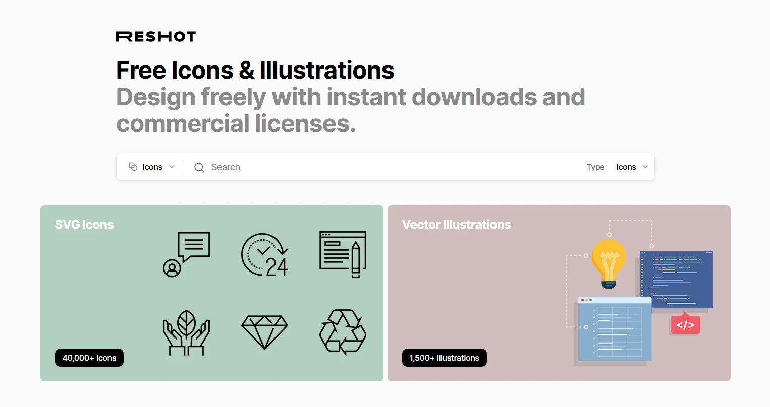 Reshot Icons and Illustrations