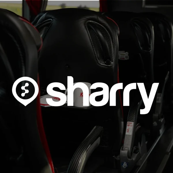 логотип і назва компанії Sharry на фоні двірного отвору