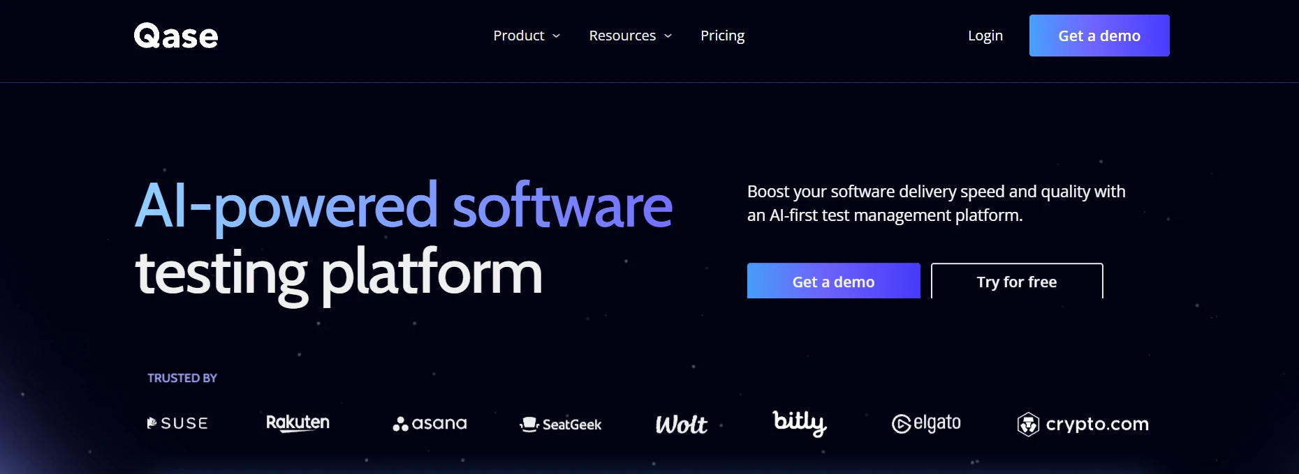 Qase test management interface screenshot