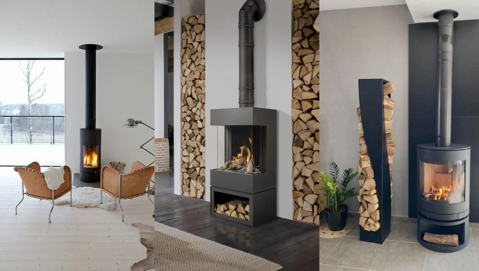 Піч-камін в інтер'єрі, фото 6, сучасний мінімалізм