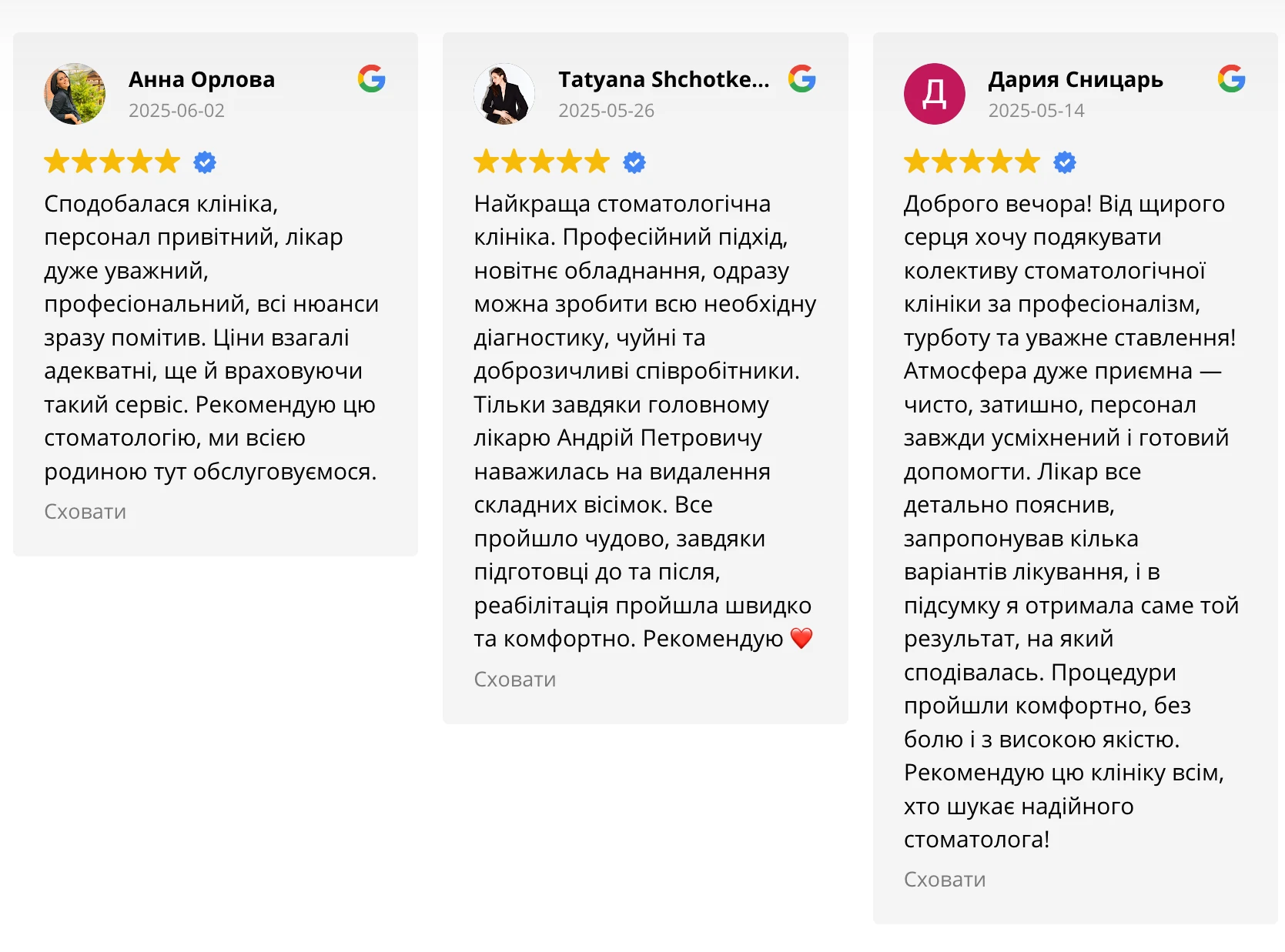 Відгуки стоматологі Kichuk Dental Clinic