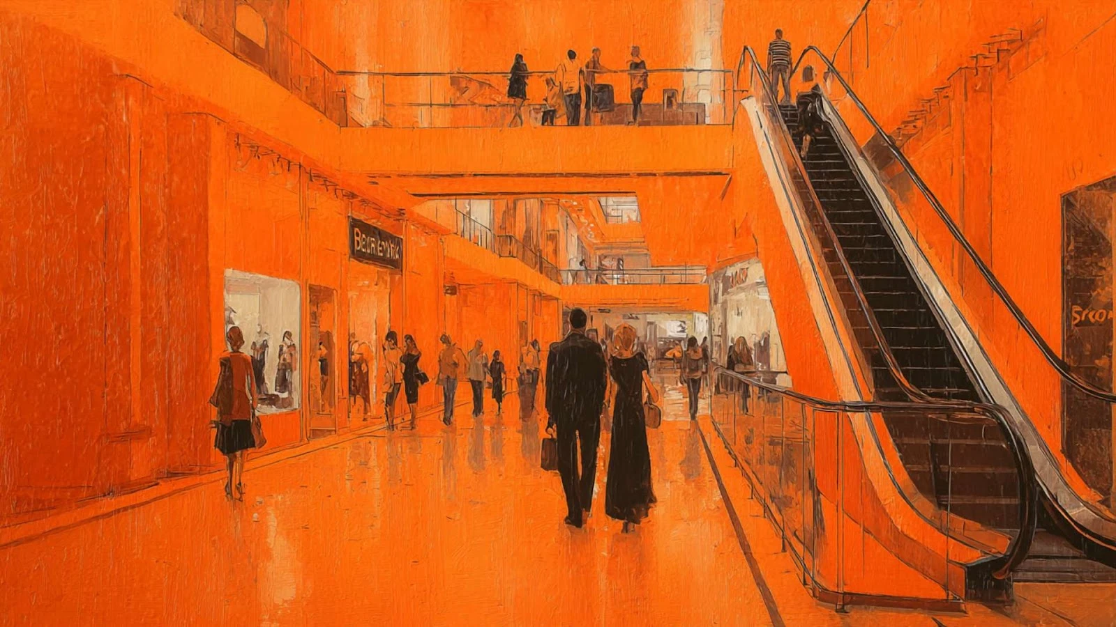 Shoppers inside a busy retail mall in Lisbon, highlighting stable demand in Portuguese retail property.