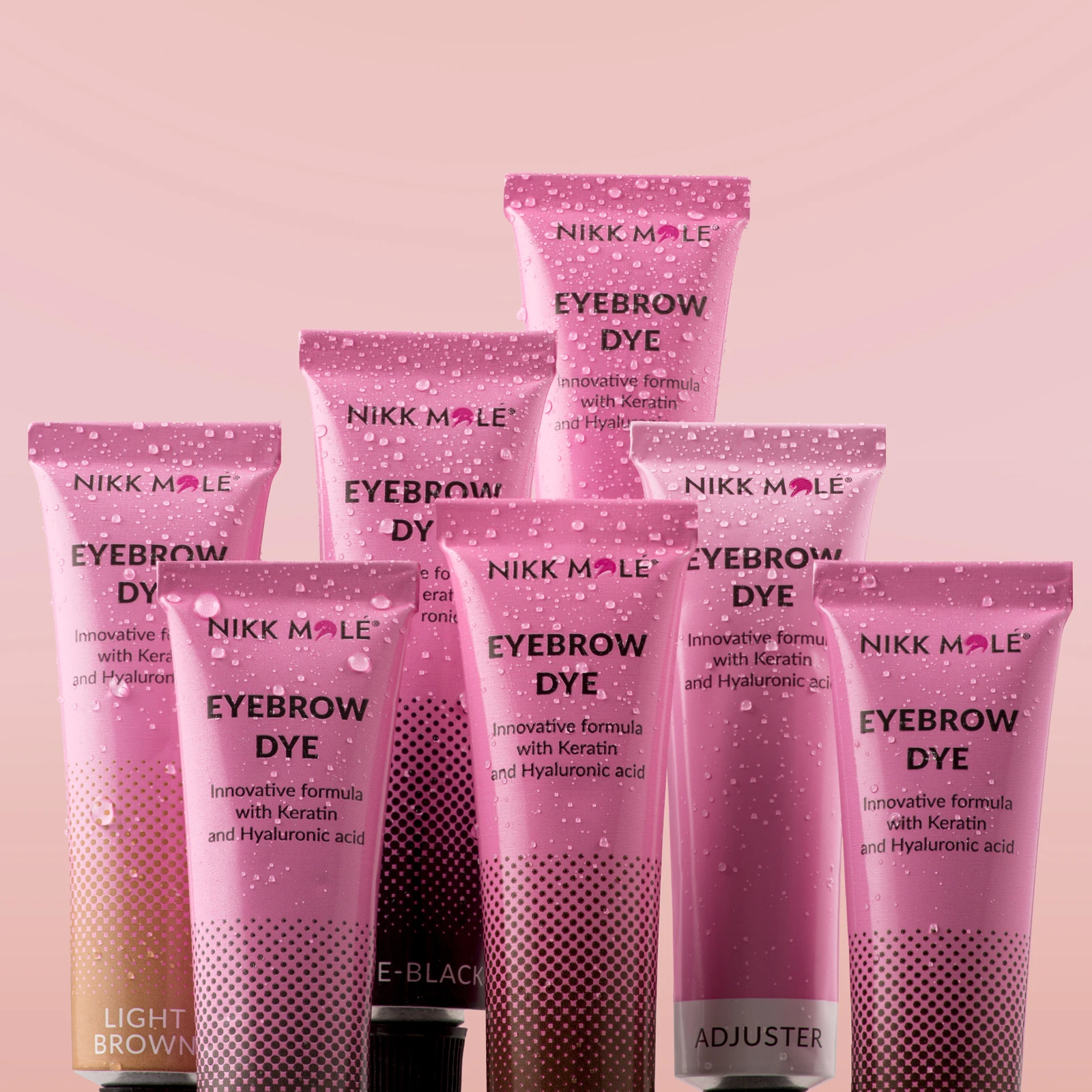 Nikk Mole — професійна фарба для вій та брів з кератином та гіалуроновою кислотою Фарба для вій, фарба для брів