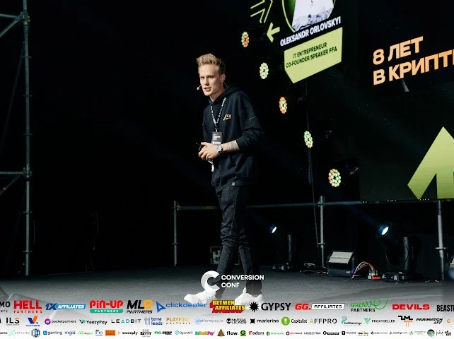 Oleksandr Orlovskyi on a broadcast dedicated to cryptocurrencies