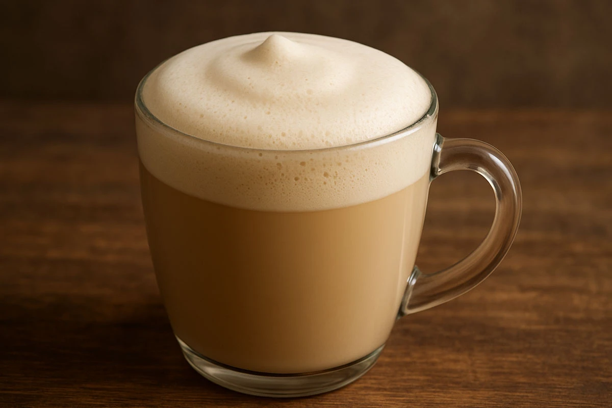 лате з густою пінкою