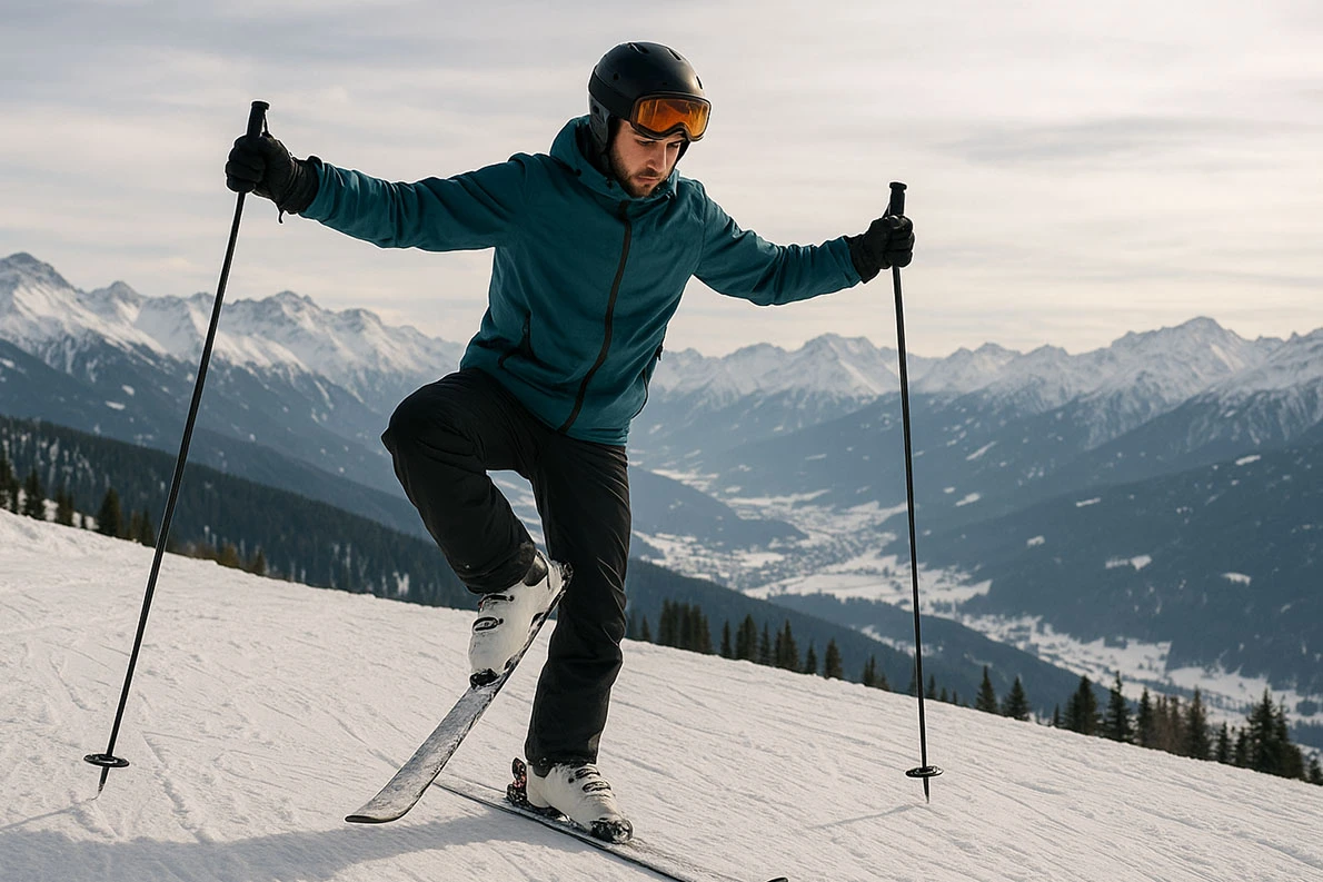 Finding balance on skis