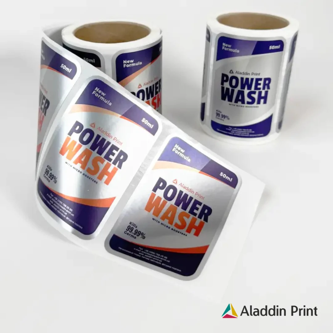 етикетки самоклеючі у друкарні Aladdin Print