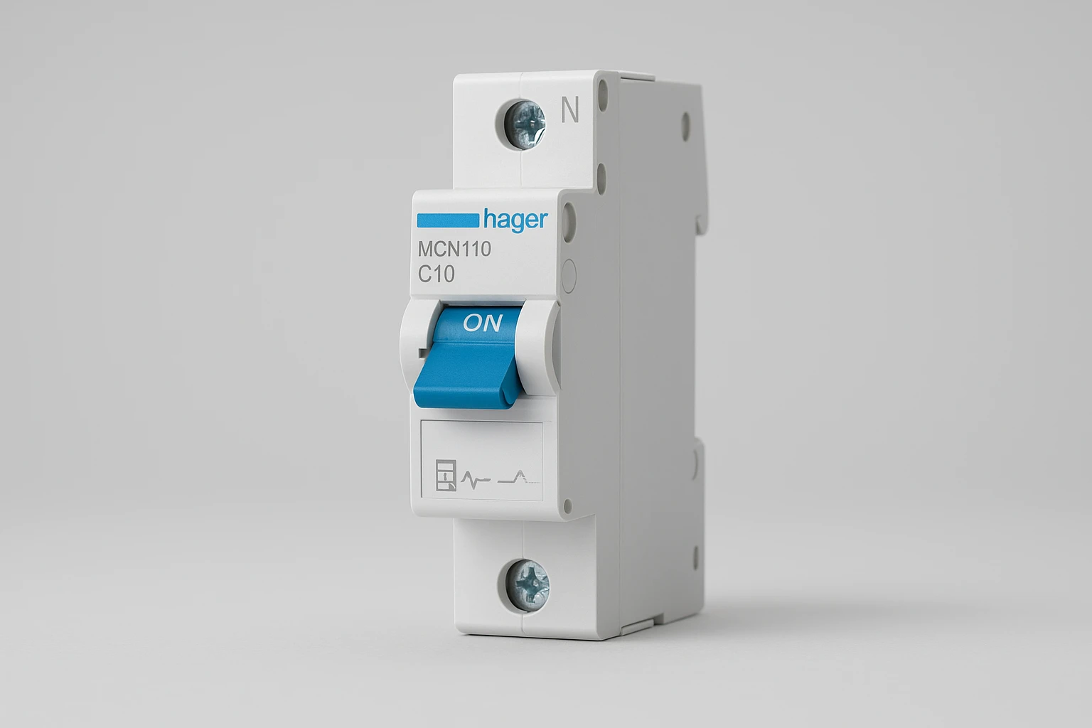 Автоматичний вимикач Hager MCN110 10А в щитку