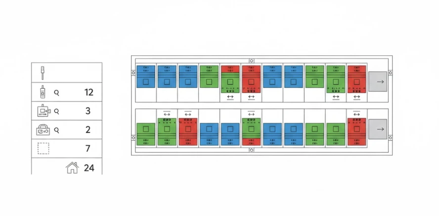 Розрахунок модулів для електрощита квартири