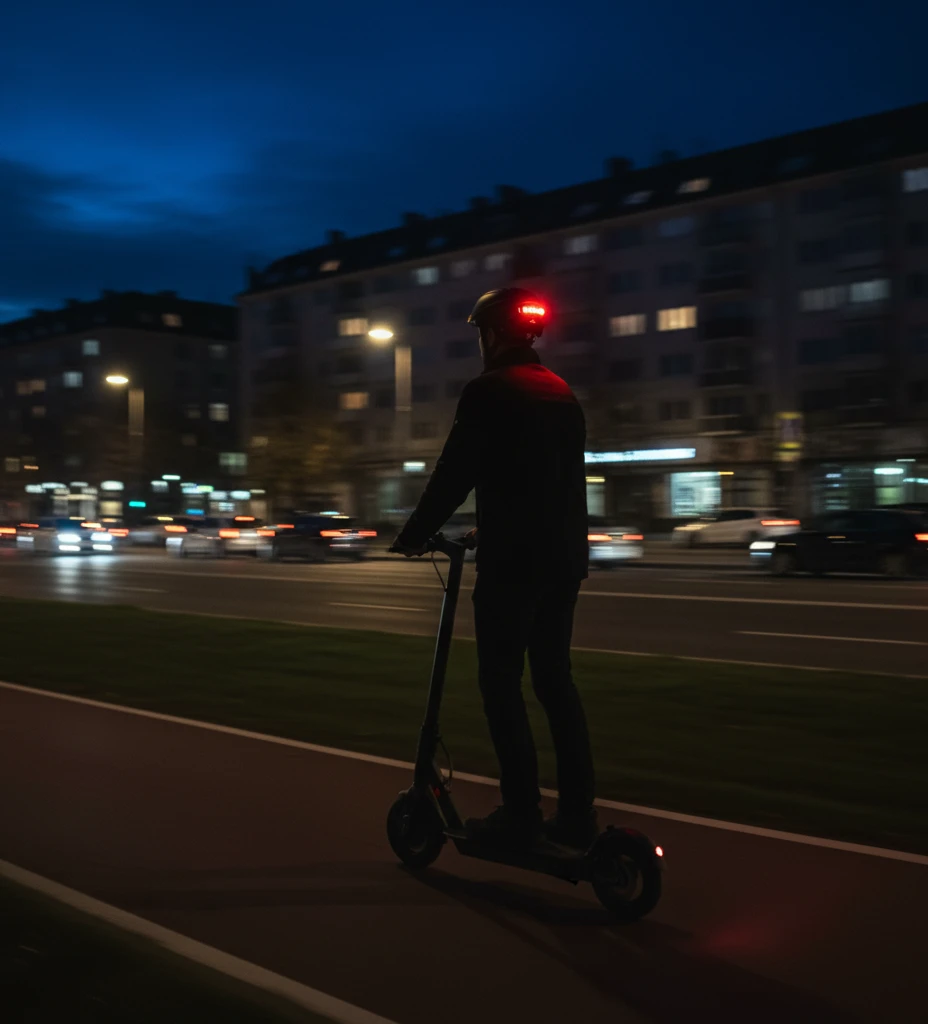 Шолом з LED-підсвіткою у темряві