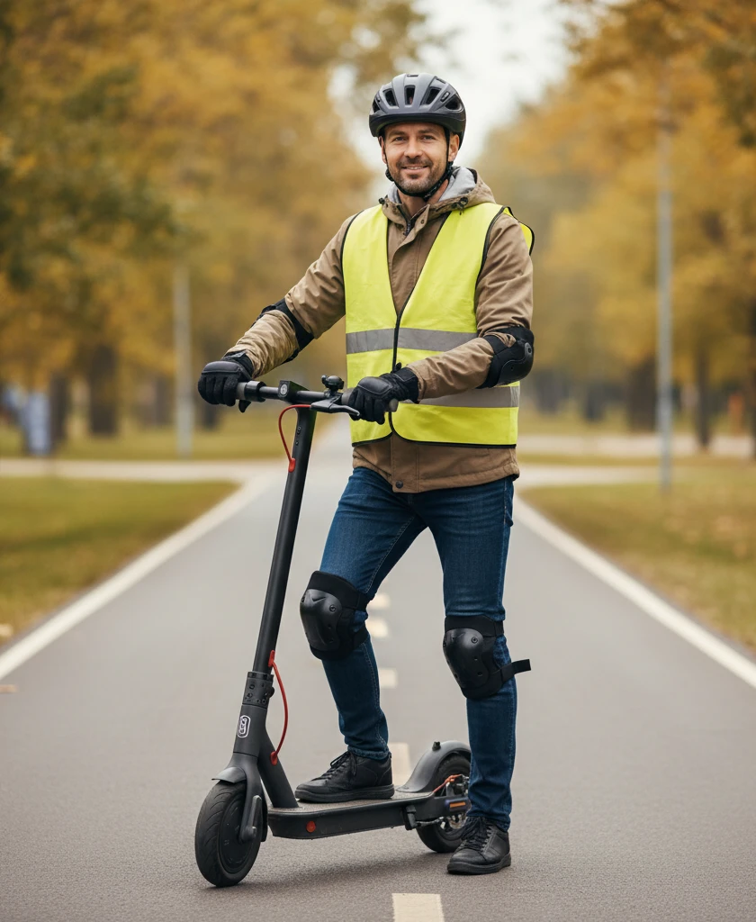 Райдер у повному комплекті захисної екіпіровки