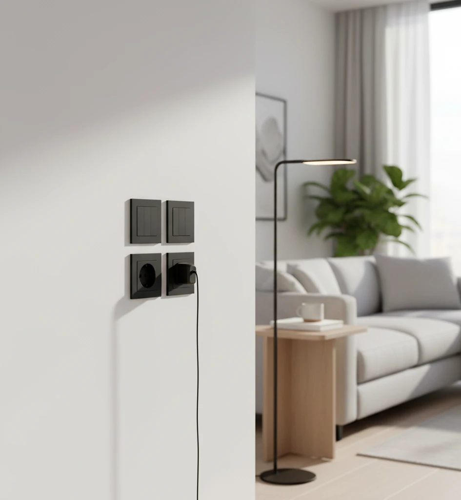 Розетки в сучасному інтер'єрі квартири