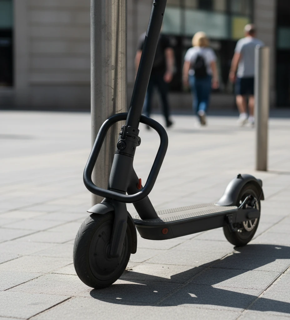 Правильный способ использования замка для самоката