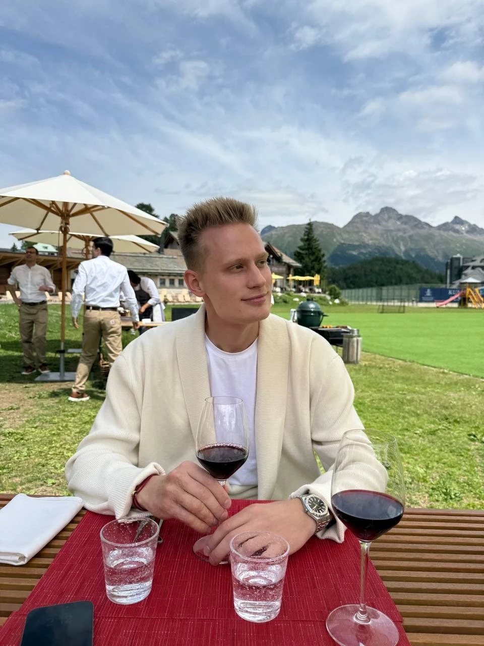 Oleksandr Orlovskyi on vacation in Switzerland