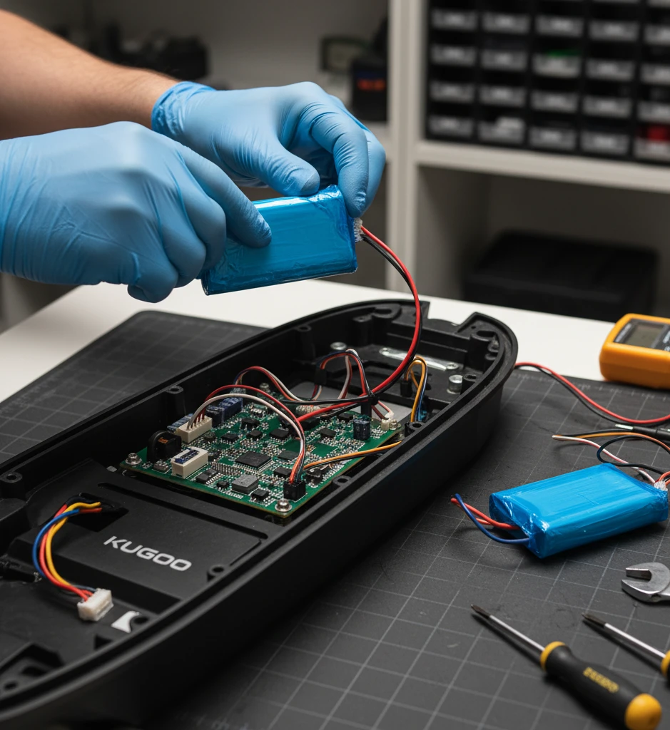 Заміна акумулятора на електросамокаті Kugoo