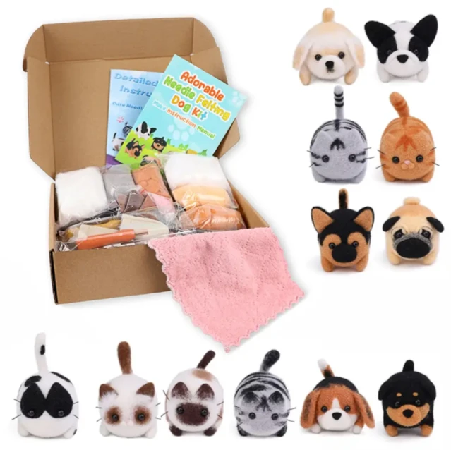 Набір для валяння - колекція котиків або собачок Набір для валяння - колекція котиків або собачок