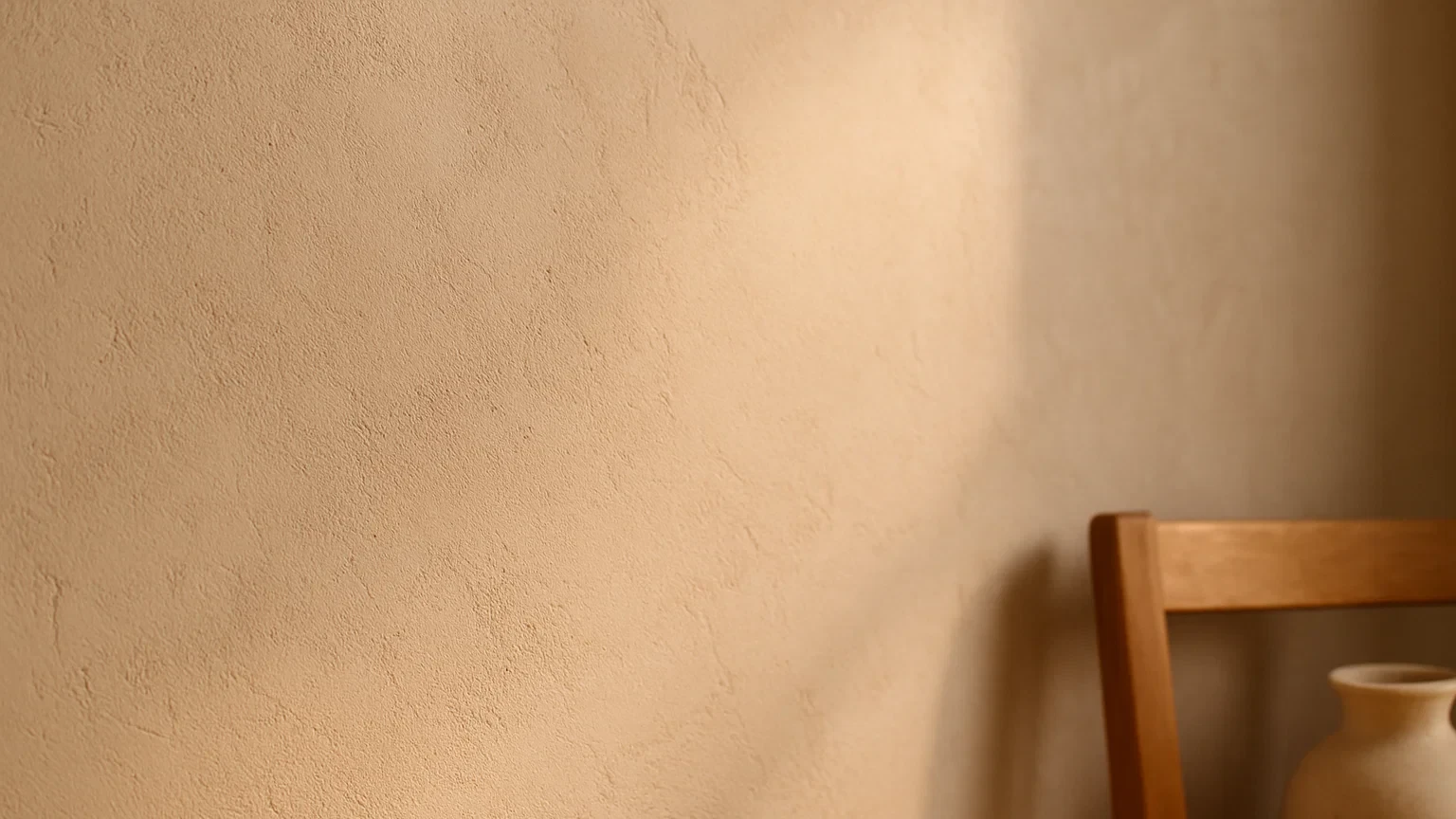 Фактурна світла стіна з декоративною штукатуркою як фон для інтерʼєрної зйомки