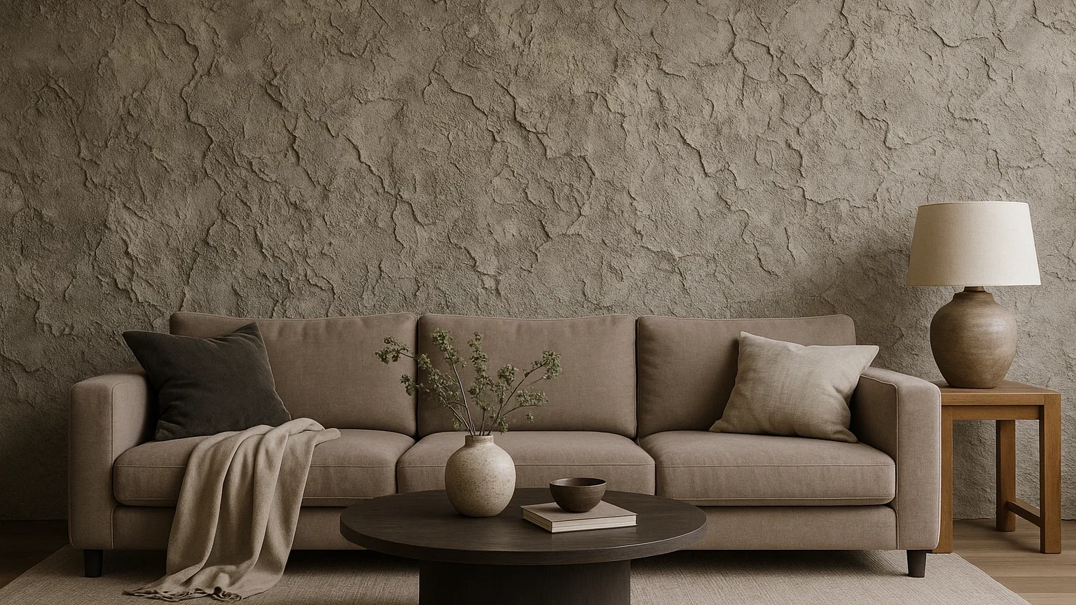 Коридор з подряпинами і потертостями на декоративній штукатурці