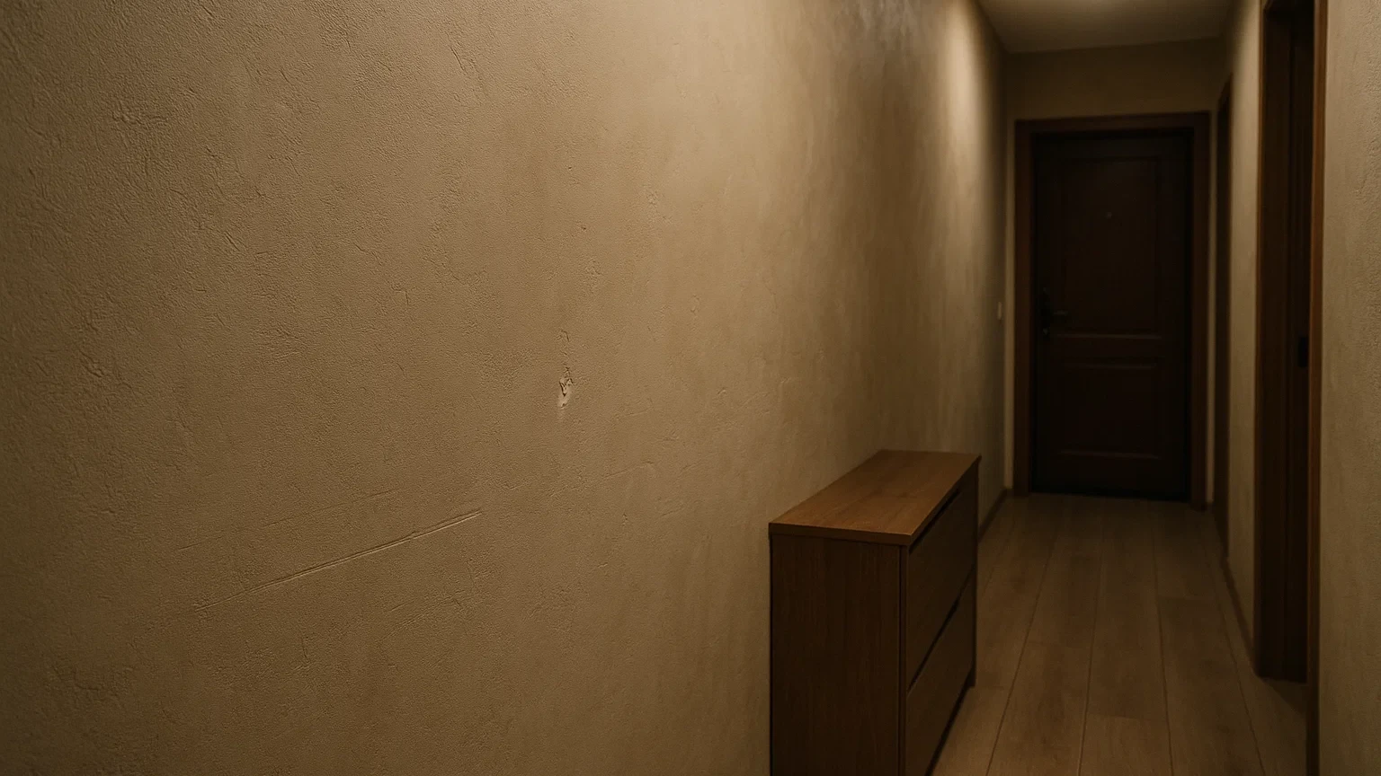 Порівняння декоративної штукатурки в салоні та в реальній кімнаті