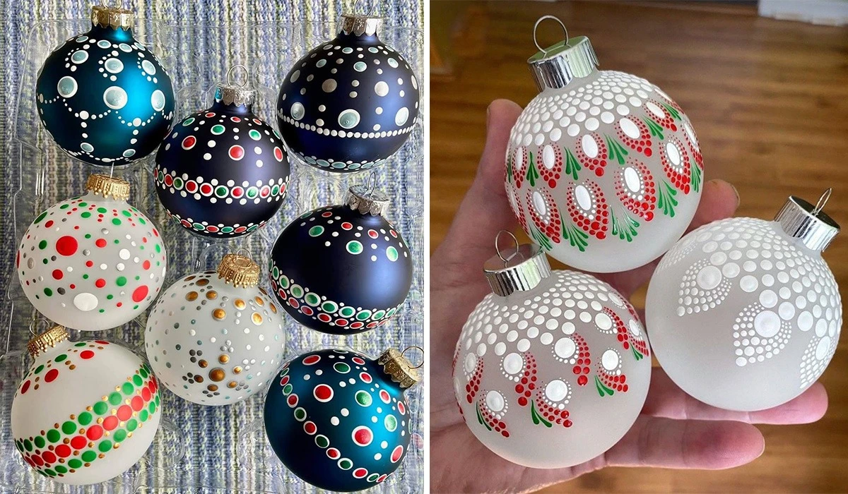 Елочный шар с уникальным узором