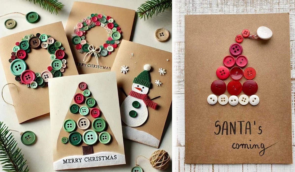 листівка з гудзиків