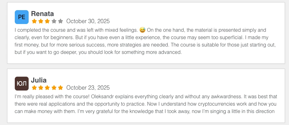 Reviews about studying at FFA