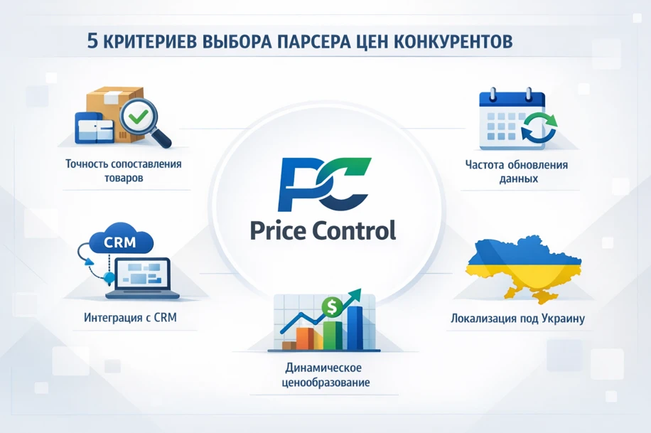 ����������� ������� Price Control: �������� �������� ������ ������� ��� ����������� ��� ��������-��������� � ������ ������������� �������, ���������� ��� � �������� �������, ���������� � CRM, ������������ ��������������� � ���������� �����������.