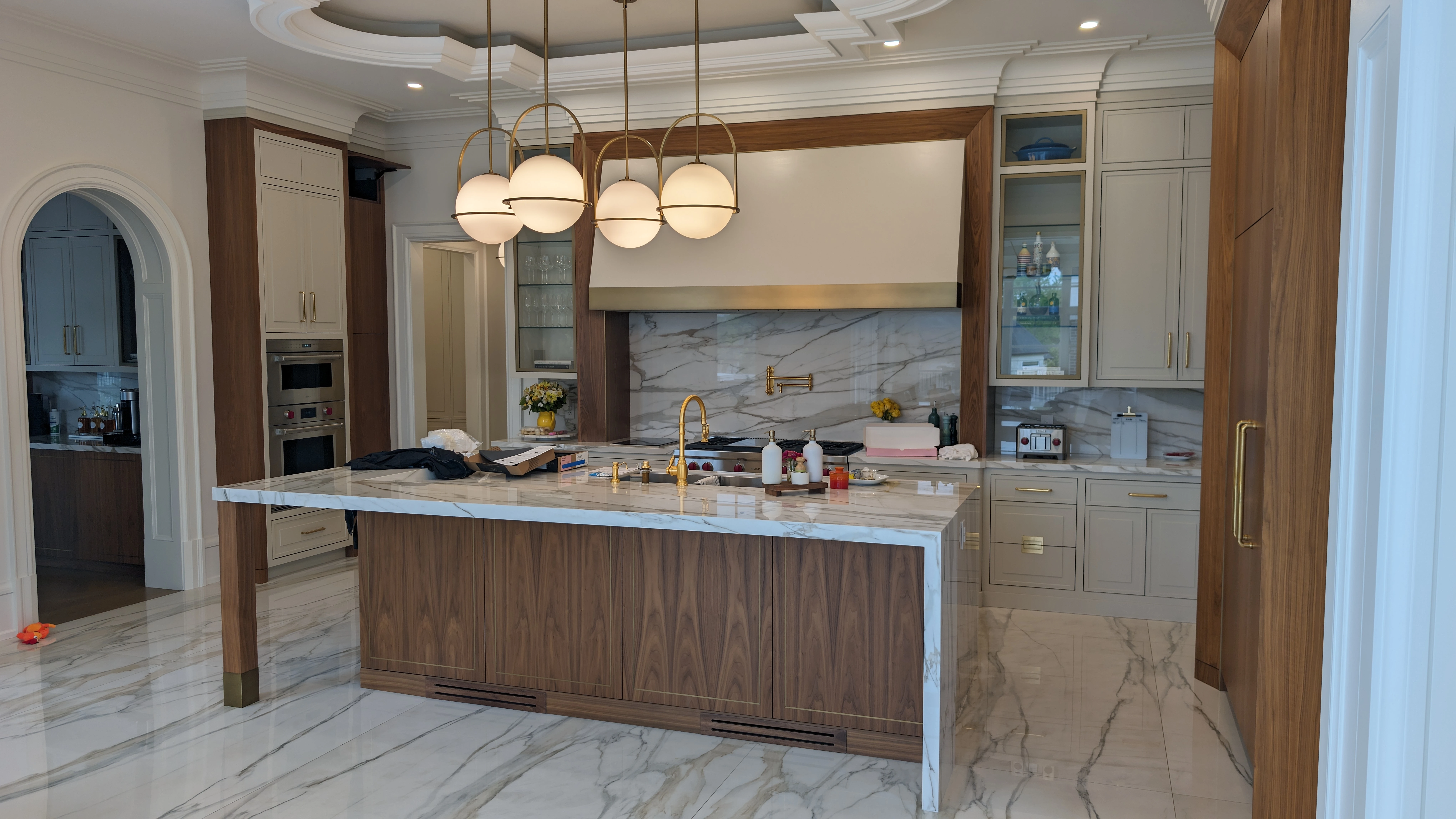 custom stone countertops professionally fabricated and installed in Toronto kitchen