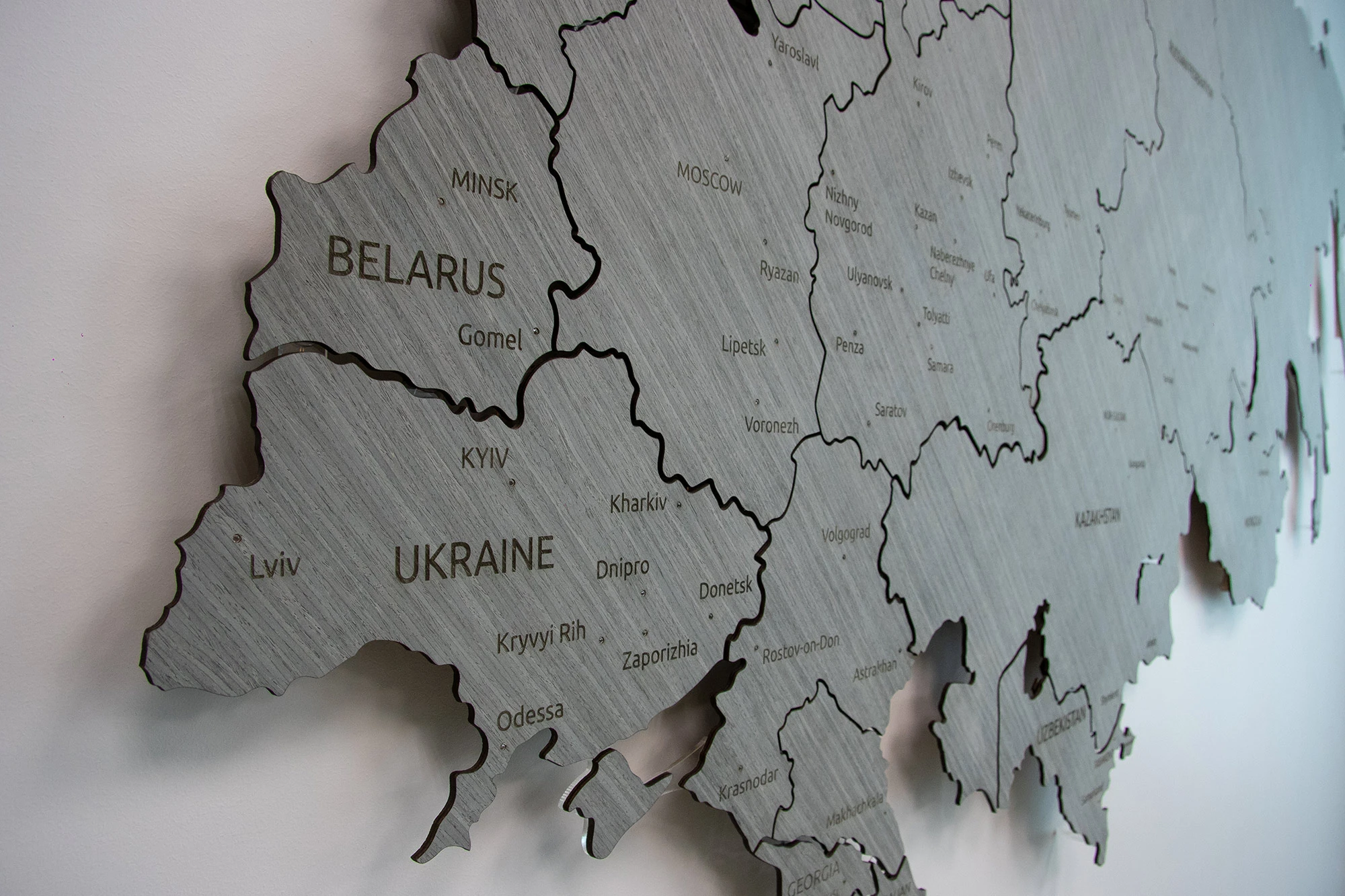 Карта дерев'яна Україна купити