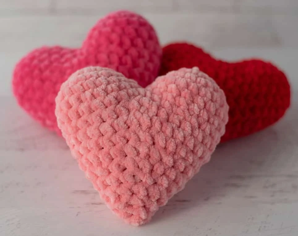 Об’ємне серце гачком