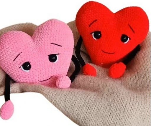 Объемное амигуруми сердце вязание