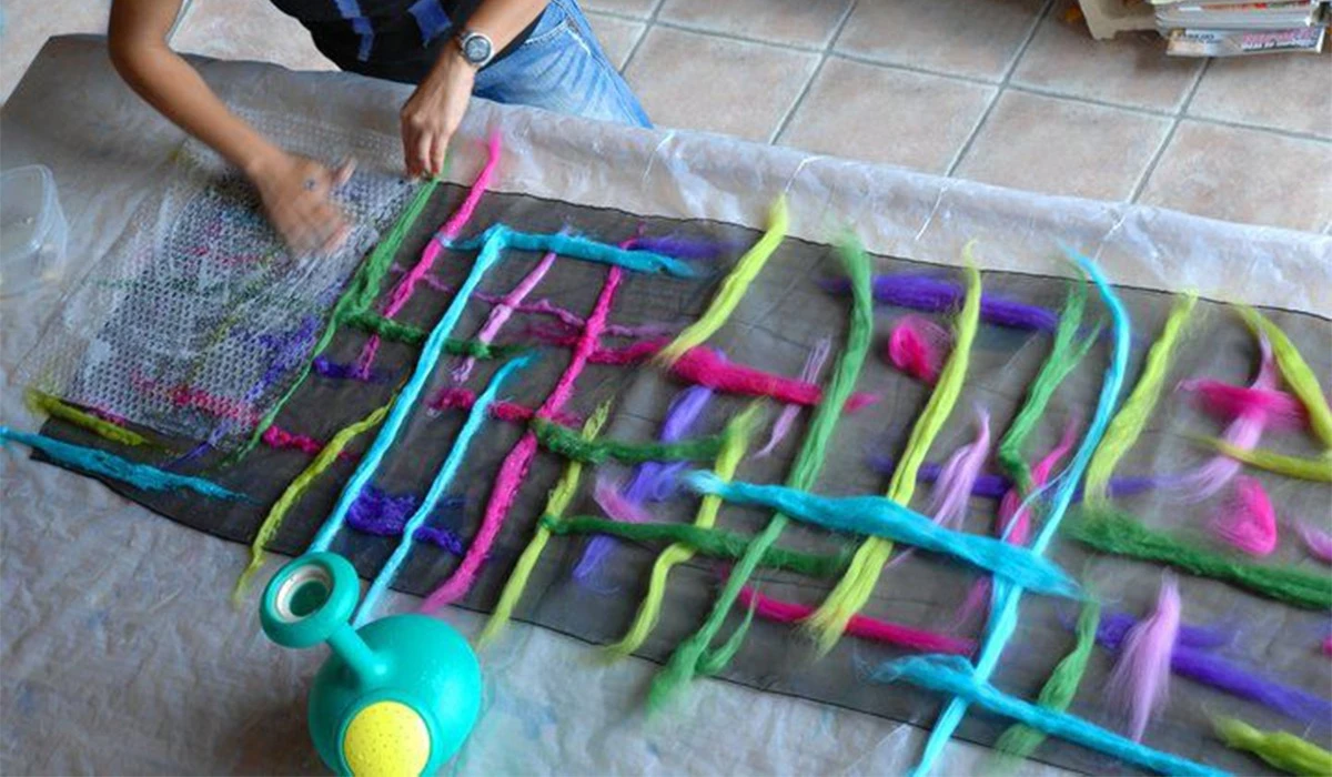 Технологія процесу валяння на шовку