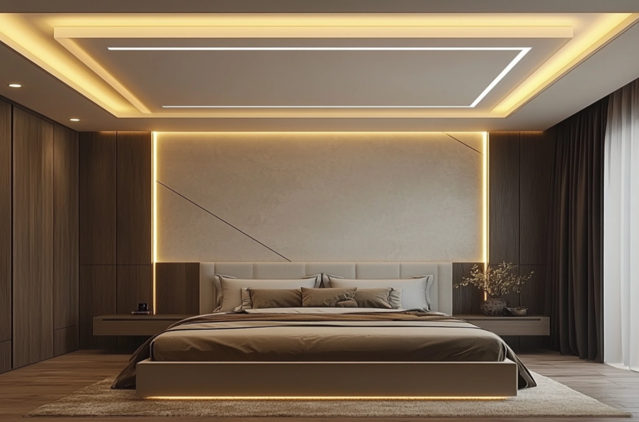 прості правила поєднання натяжної стелі та меблів