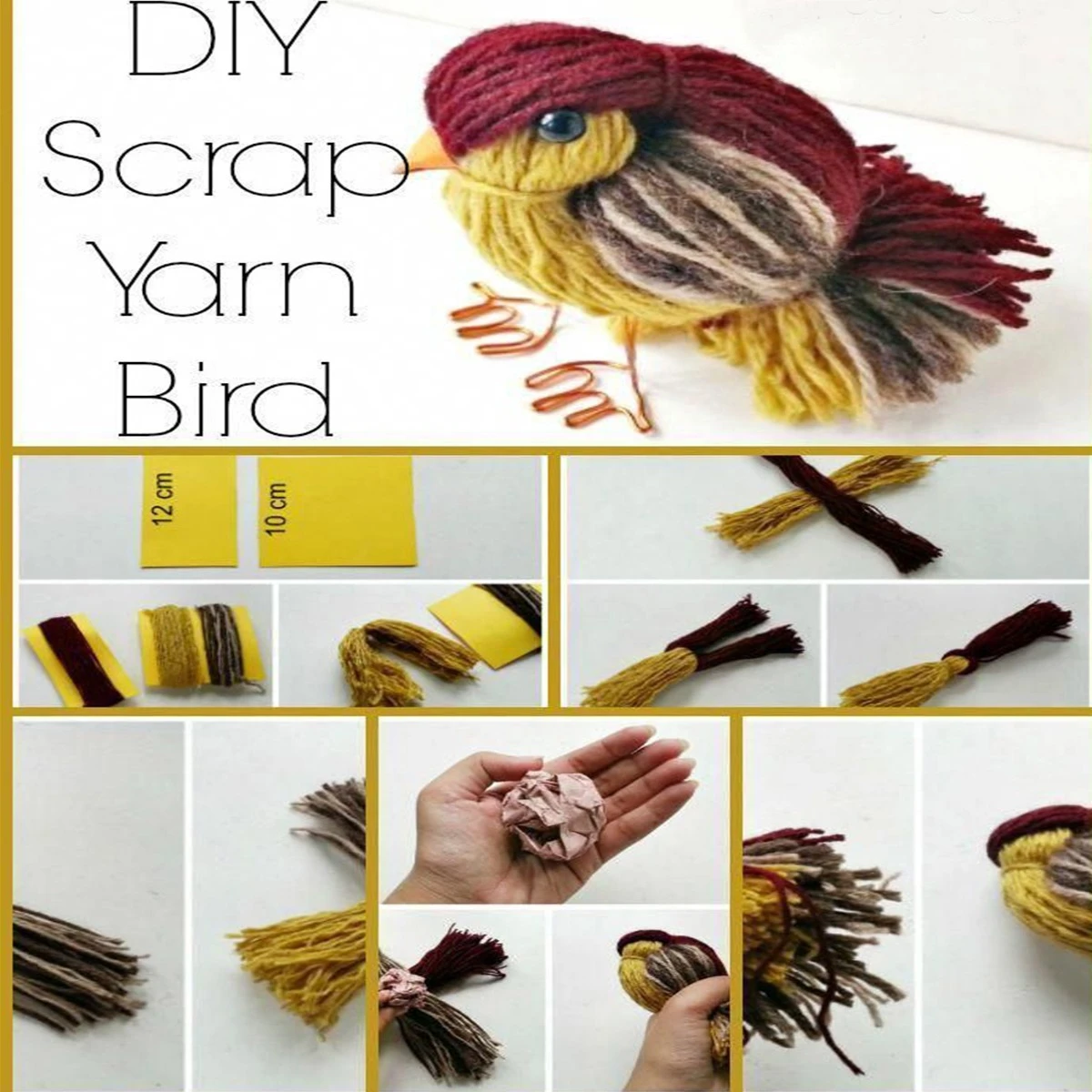 Пташка з ниток своїми руками