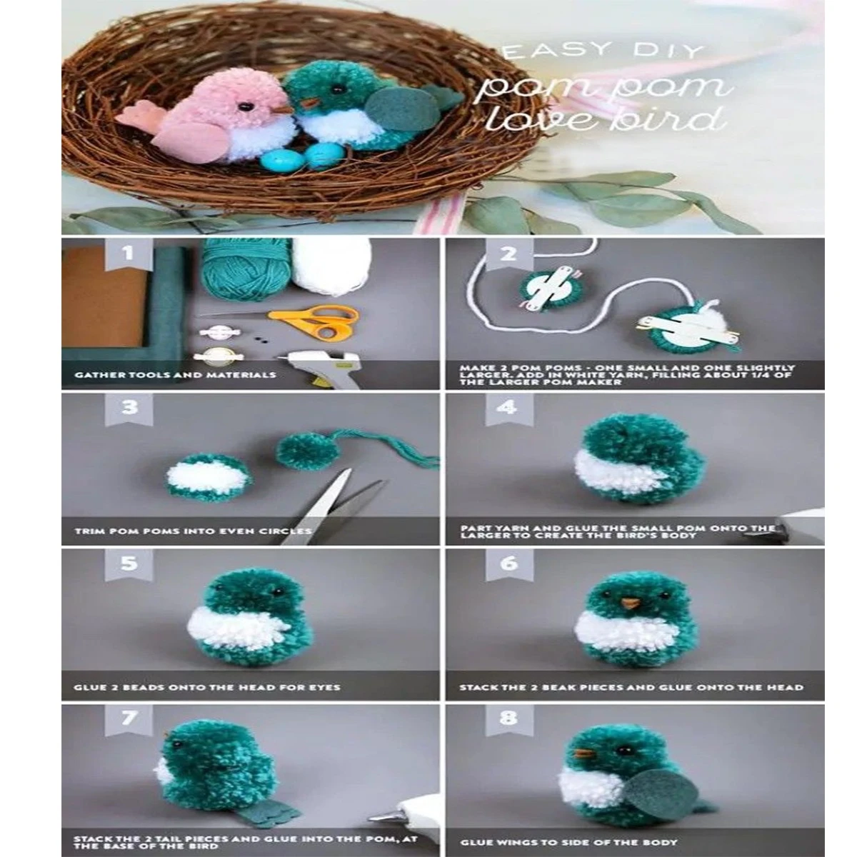 пташки з помпонів