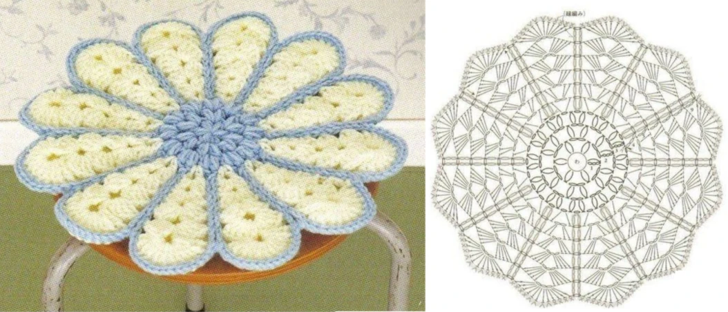 чохол на табурет гачком