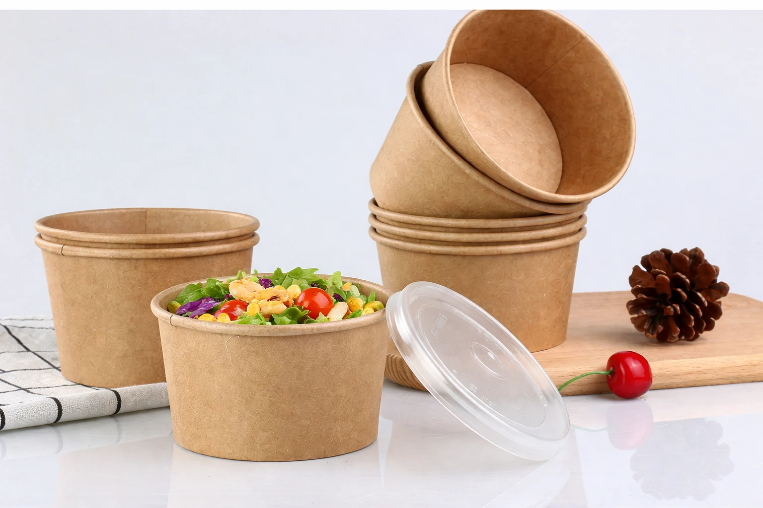 Салатники из крафт-бумаги