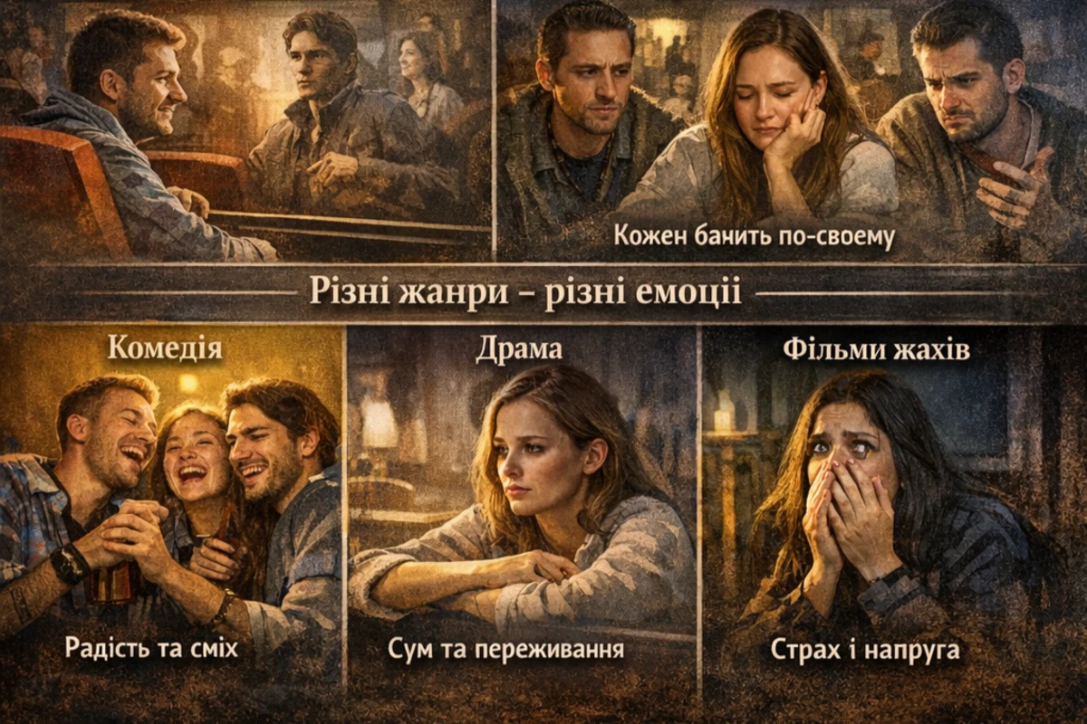 Як глядачем сприймаються різні фільми
