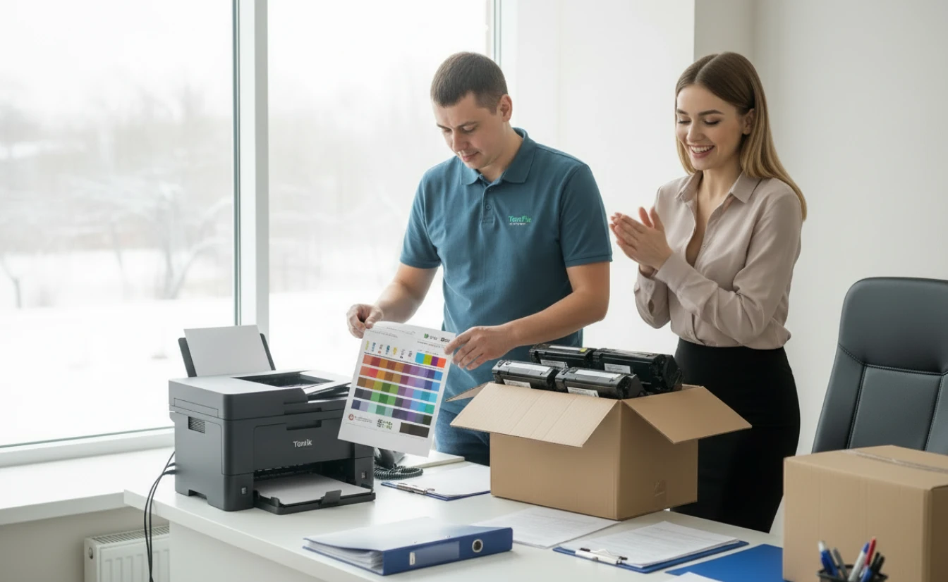 Заправка цветного картриджа