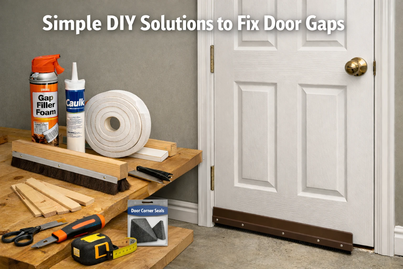 Simple DIY solutions to fix door gaps