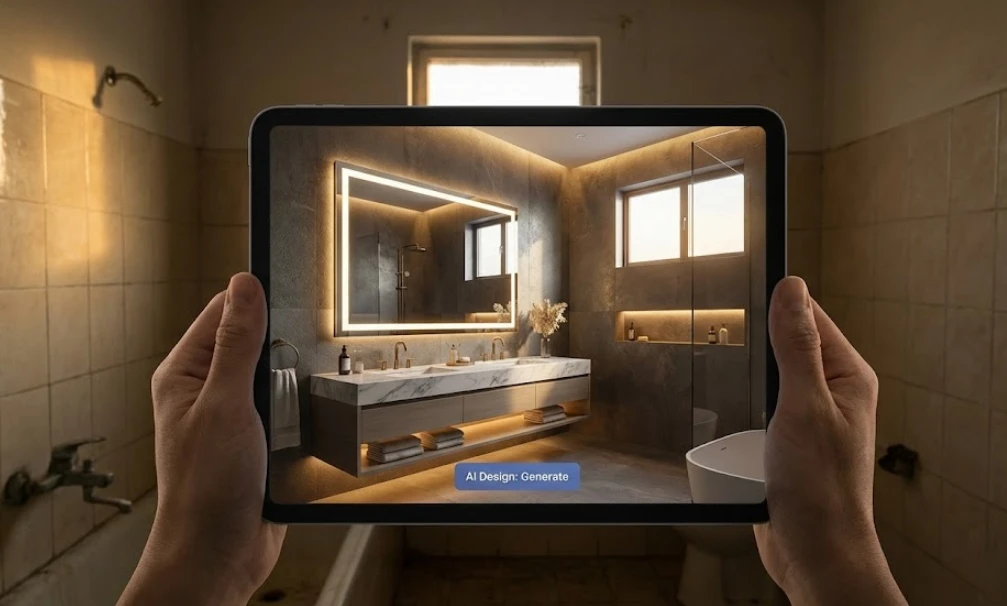 The Unforgiving Room: How AI Bathroom Design Prevents Expensive Regrets and Optimises Lighting