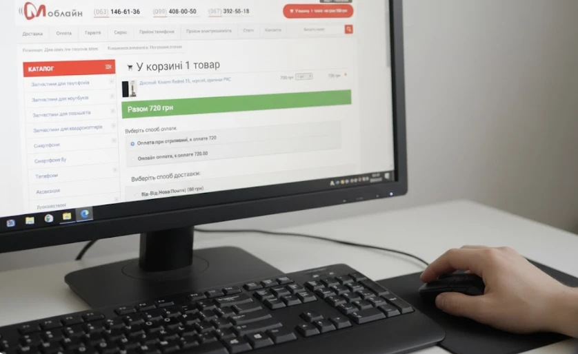 Замовлення запчастин онлайн на сайті постачальника