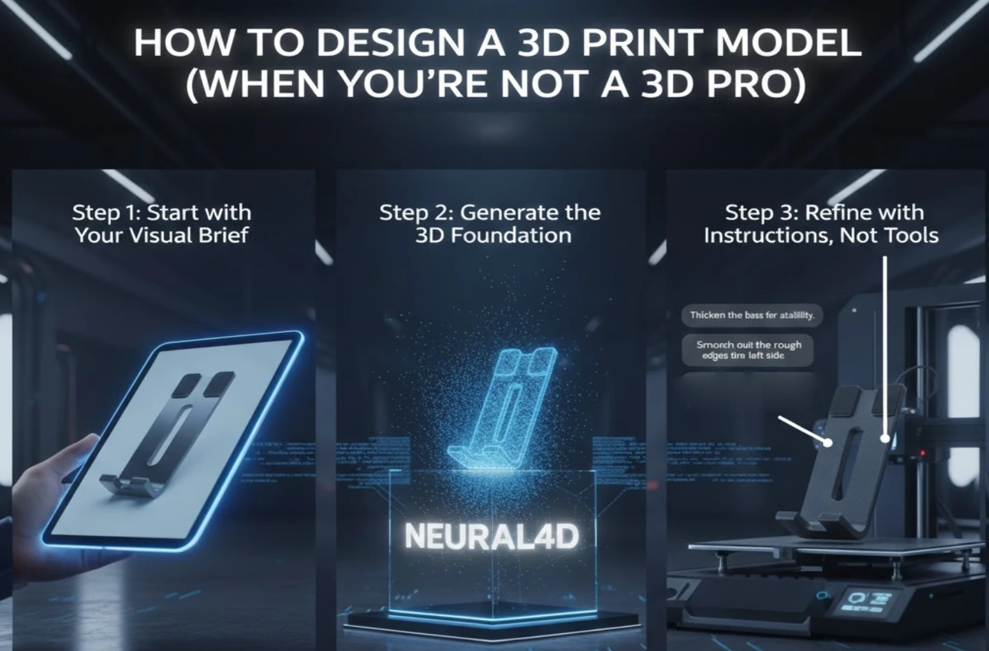 how to design a 3D print model