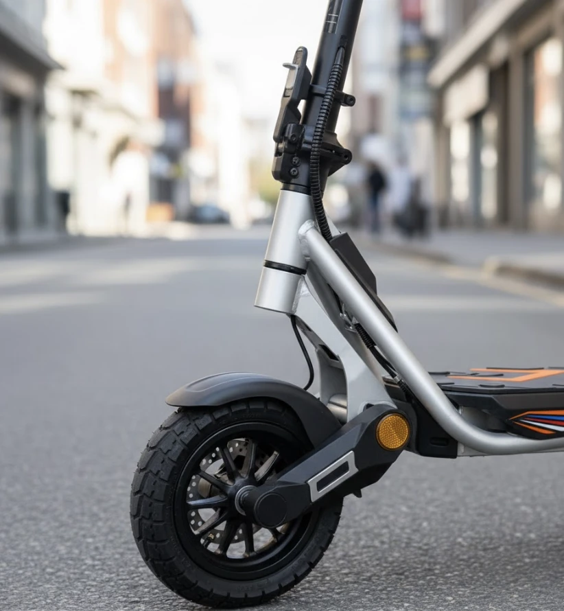 Рульова колонка електросамоката Kugoo Kirin A1 крупним планом
