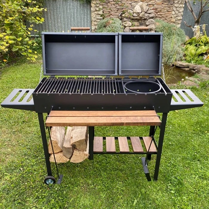 мангал 5 мм з кришкою та дровницею